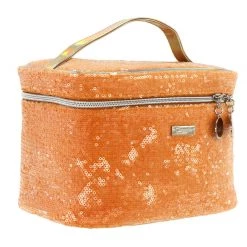 Camomilla Arancio Paillettes Beauty Case -Negozio online [Camomilla ] Italia Camomilla Beauty Case e Pochette Arancio Paillettes 2