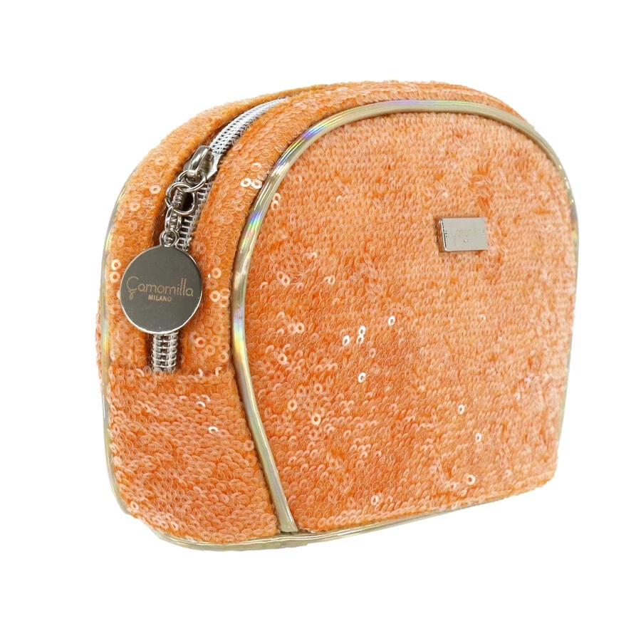 Camomilla Pouch M Arancio Pailettes Pochette 4 Camomilla Pouch M Arancio Pailettes Pochette - immagine 2