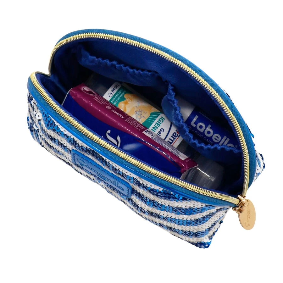Camomilla Pouch M Blu Riccione Pochette 7 Camomilla Pouch M Blu Riccione Pochette - immagine 5