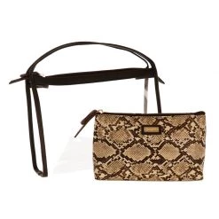 Camomilla Set 2 Buste Snake Beige Kali Pochette -Negozio online [Camomilla ] Italia Camomilla Beauty Case e Pochette Set 2 Buste Snake Beige Kali 2