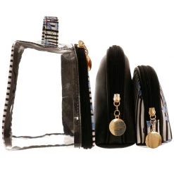 Camomilla Set Beauty Bag Blu Lerici Beauty Case -Negozio online [Camomilla ] Italia Camomilla Beauty Case e Pochette Set Beauty Bag Blu Lerici 4