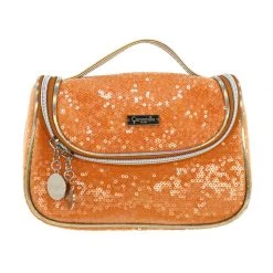Camomilla Vanity Bag XS Arancio Pailettes Beauty Case