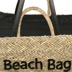 Camomilla Cesta Beach Bag Nero Borsa Mare -Negozio online [Camomilla ] Italia Camomilla Borse e Teli Mare Cesta Beach Bag Nero 3