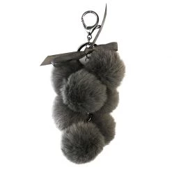 Camomilla Portachiavi Pompon Grigio