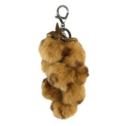 Camomilla Portachiavi Pompon Leo Marrone